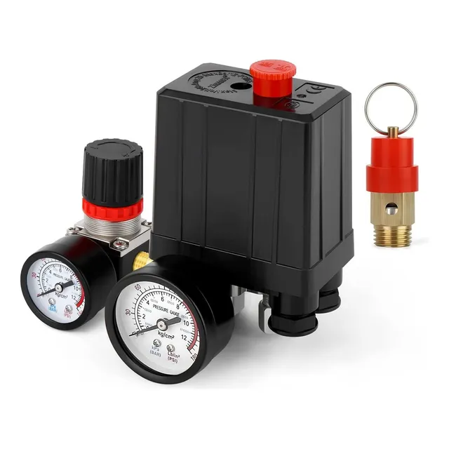 Compresor Aire Válvula Presión 180psi Interruptor Regulador