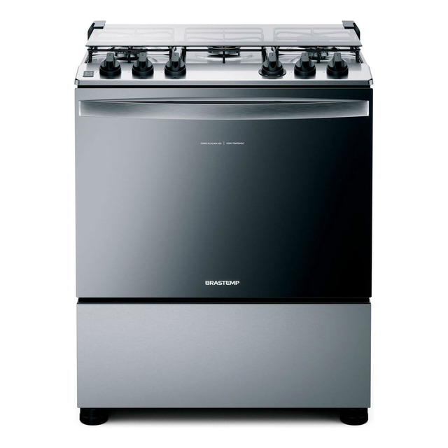Fogão Brastemp Bfs5ncr 5 Bocas Cor Inox Tipo De Conexão Gás Engarrafado 110v/220v Fogão Brastemp Bfs5ncr 5 Bocas Cor Inox Tipo De Conexão Gás Engarrafado 110v/220v