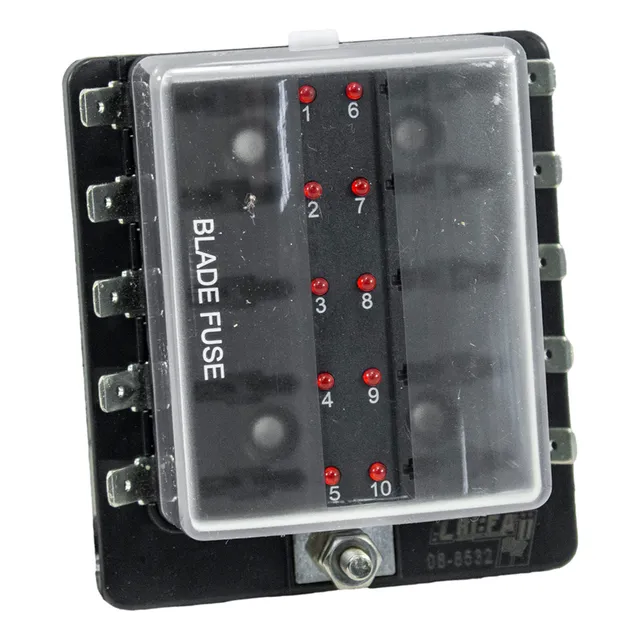 Fusiblera Universal 12v C/indicador Corte Led 10 Posic.
