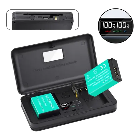 Carregador De Câmera Lp-e17 2bateria Para Canon R100 T7i Sl2 Kit