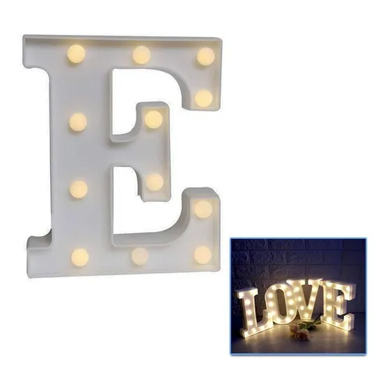 Letra Luz Led Lampara Decorativa Luces Alfabeto Hogar Fiesta