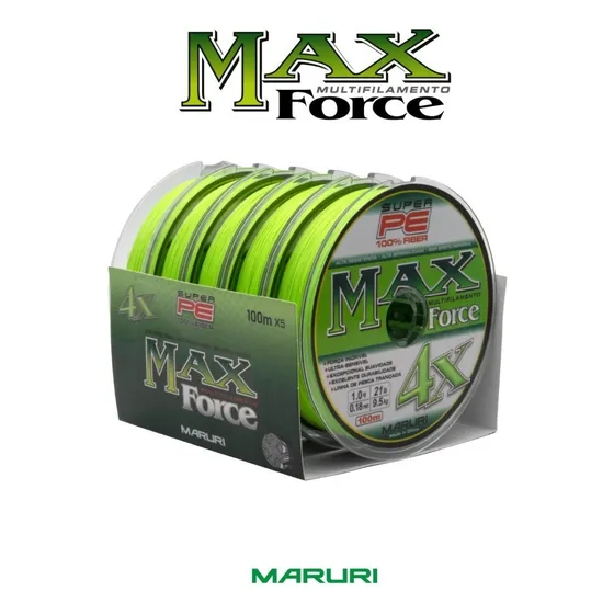 Linha Multifilamento Maruri 4x Lemon 0,26mm Cx - 500mts Cor Verde