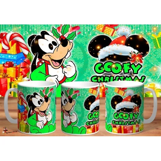 Taza De Ceramica Navidad Goofy