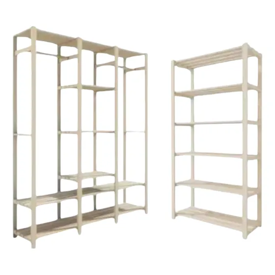 Kit De Closet Com Prateleiras Em Madeira Pinus
