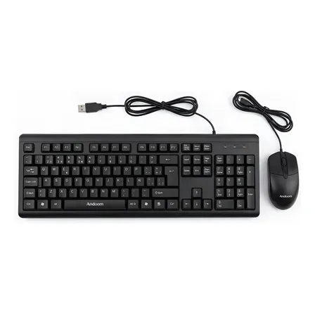 Kit Combo Teclado Y Mouse Gamer Alámbrico Usb Español Negro