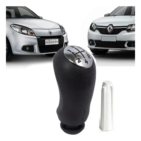Bola Manopla De Cambio Renault Logan Sandero 2008 Até 2019 Preto