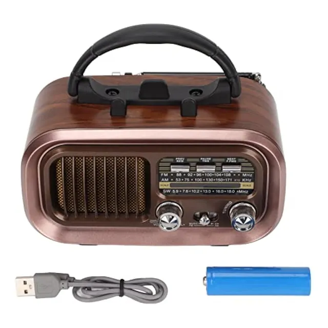Altavoz De Radio Portátil Vintage Multifuncional