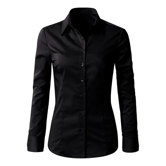 Camisa Oxford Dama Negra Camisa Dotacion Dama Camisa Negra 