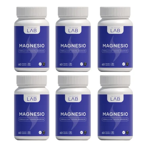 Magnesio 5 En 1 The Protein Lab X 60 Cápsulas | 6 Frascos
