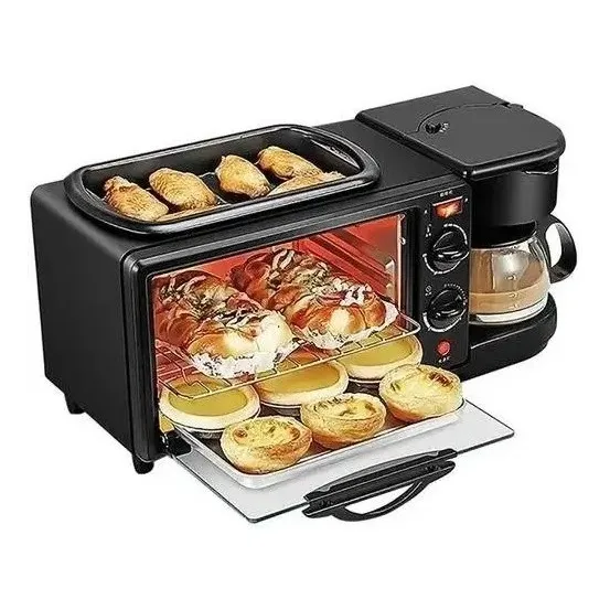 Cafetera Horno Tostador Multifuncion 3 En 1