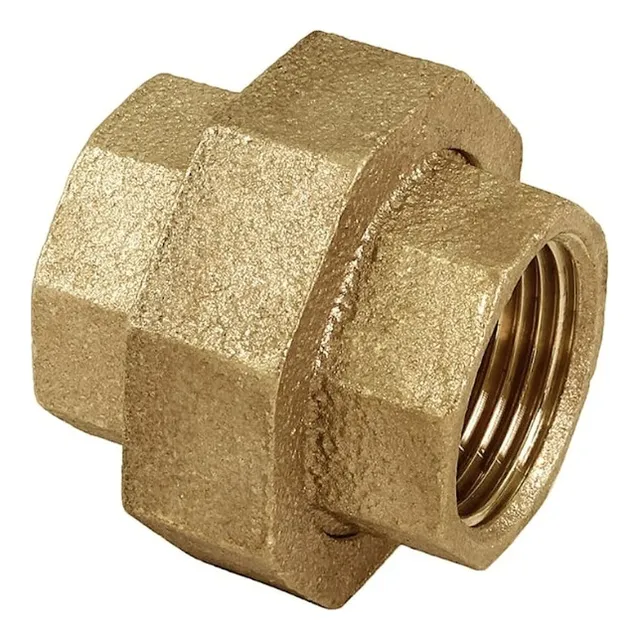 União Latão Roscável 1/2 Pol Metal Água Quente E Fria 