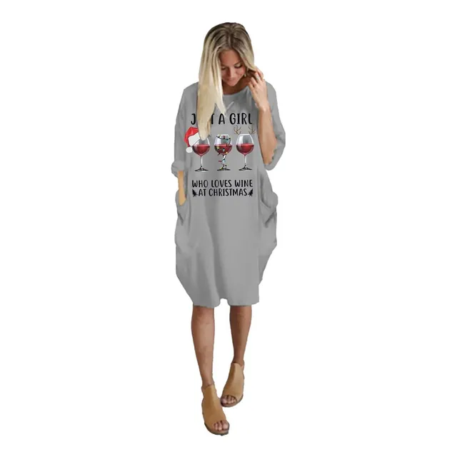 Ccoofhhc Vestido Largo Capucha Diseño Reno Papa Noel Talla