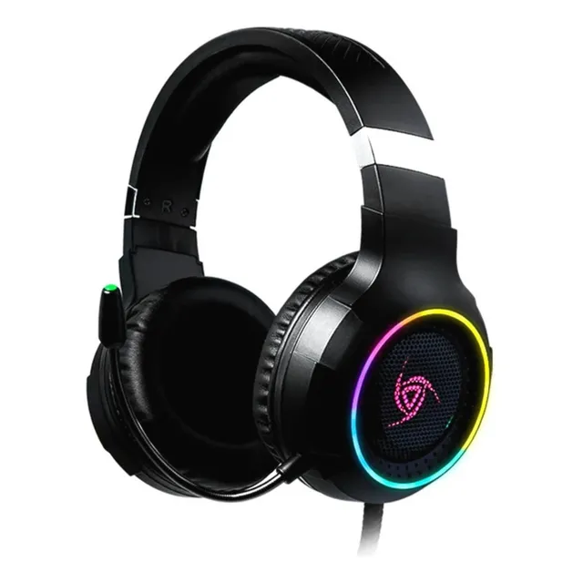 Auriculares gamer VSG Shake negro con luz LED