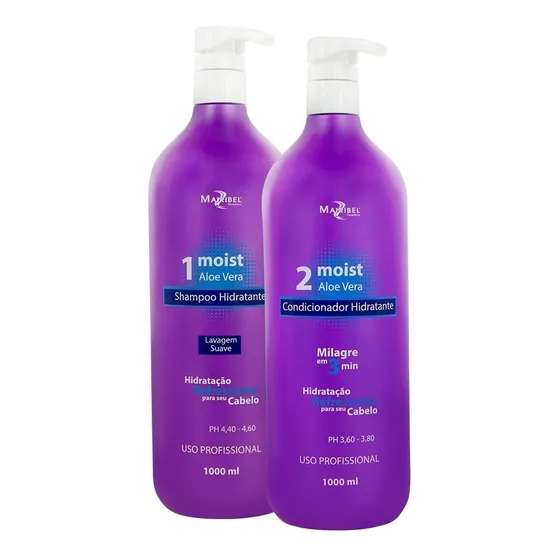 Kit Moist Aloe Vera 1000ml Mairibel Cosméticos
