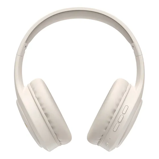 Fone De Ouvido Headphone Dapon H02d Bluetooth 5.1 Microfone Cor Bege