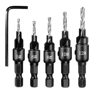 Jogo Com 5 Brocas Para Madeira Com Escareadores AjustĂĄveis Jogo Com 5 Brocas Para Madeira Com Escareadores AjustĂĄveis