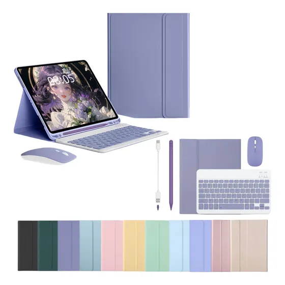 Capa + Mouse+ Teclado+ Caneta Para iPad A16 11ª/ 10ª Geração