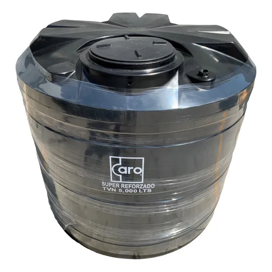 Tanque de agua Caro TVN 5000 bicapa vertical polietileno 5000L negro de 1.83 m x 2 m