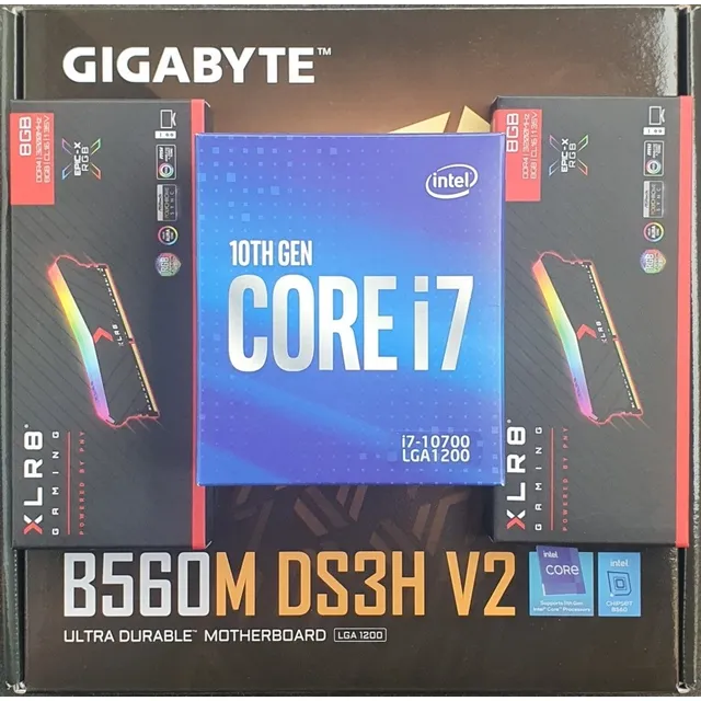 Combo Tarjeta Madre 10ma Gen Lga1200/intel I7-10700/16gb Ram
