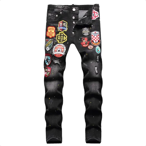 Vaqueros Dsquared Slim Fit Para Hombre, Color Negro
