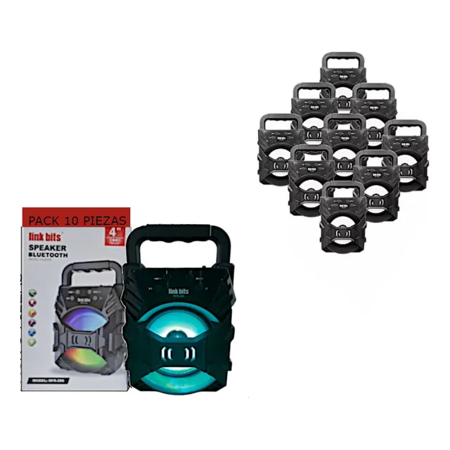 Bocina Portatil Compatible Bluetooth 4 Pulgadas 10 Piezas