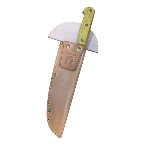 Cuchillo Eskilstuna 398 Cabo Madera Hoja 25cm Inox Con Vaina