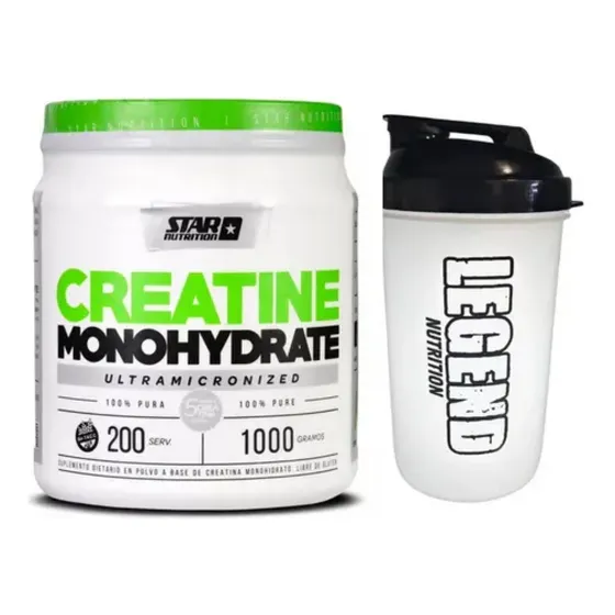 Creatina Star Nutrition 1 Kg Monohidrato Vaso Legend 600ml