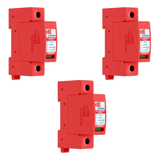 Kit 3x Protetor Contra Surtos Dps Front 175v 45ka Clamper