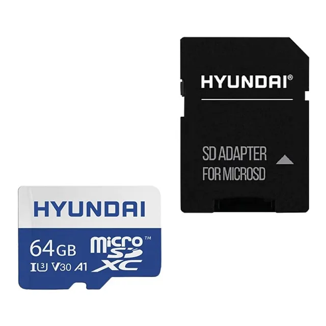 Memoria Micro Sd Hyundai 64gb Sdxc Uhs-i U3 A1 V30 C/n Adapt