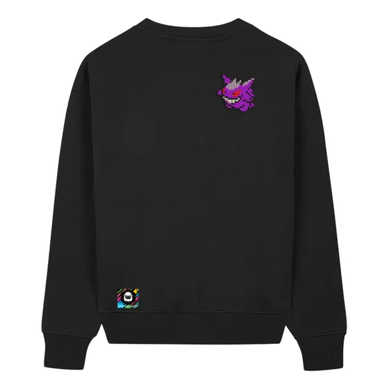 Gengar Mini Pokemon Minimalista Sudadera Bordada Pixel Art