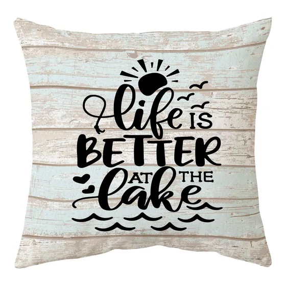 Funda Almohada 18 X 18  Regalo Casa Lago
