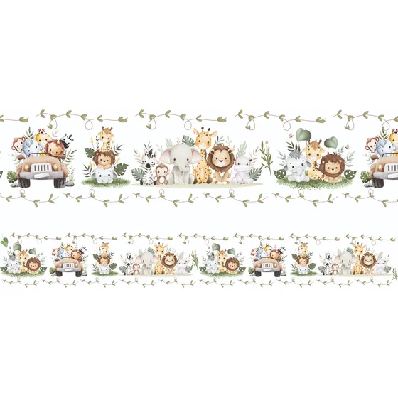 Cenefa Decorativa Adhesiva Infantil Pack  Dino De 6mt X 14cm