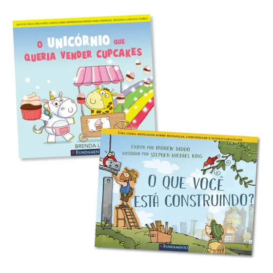 O Unicórnio Que Queria Vender Cupcakes + O Que Você Está Construindo?, De Brenda Li. Editorial Fundamento Em Português
