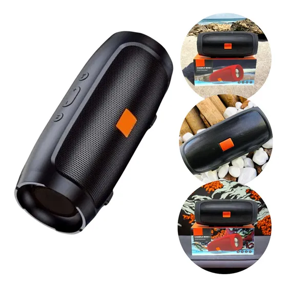 Caixinha De Som Portátil Bluetooth Radio Fm Usb 110/220v 20w Cor Preto