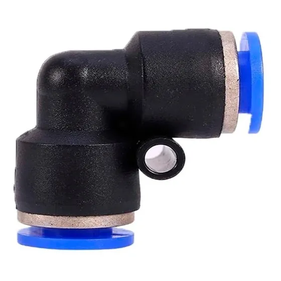 Conexion Codo Neumatica Para Manguera 6mm 1/4 2 Piezas 