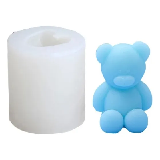 Molde En Silicona Para Velas: Oso