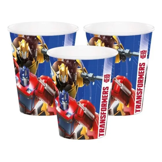 Vasos De Transformers 12 Unidades Para Cumpleaños