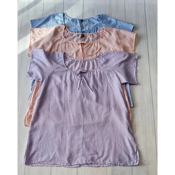 Blusa De Bambula De Creep Moda Talles Grandes