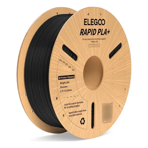 Filamento 3d Rapid Pla+ Elegoo 1kg 600mm/s Hyper Velocidade Cor Preto