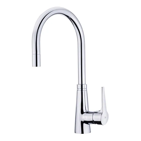 Mezcladora Cromo Monomando Teka Vtk 938 40 Cm Acabado Cromado Color Plateado