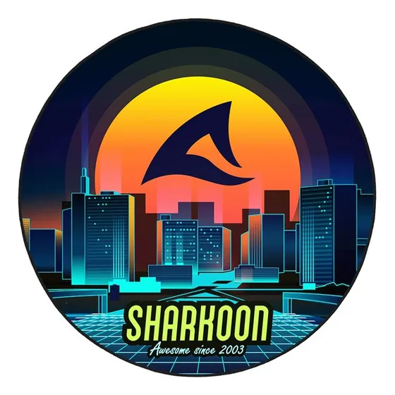 Alfombra Gamer Sharkoon Skiller Retro Redonda P/ Sillas