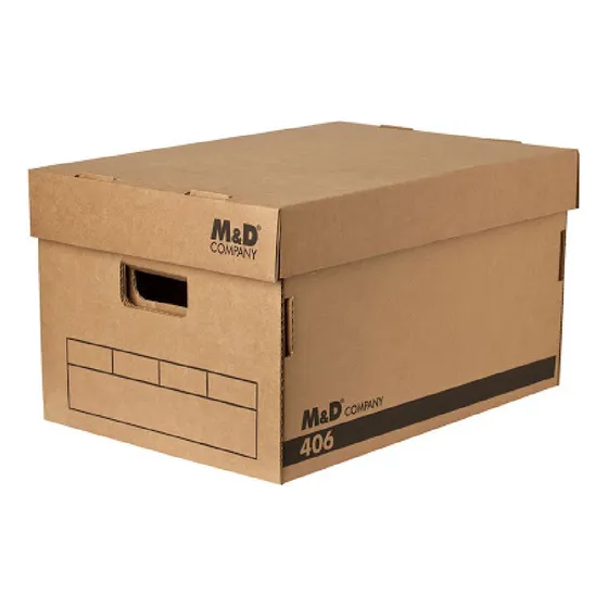 Caja Archivo Cartón Tipo Americana Marca Myd 406 C/ Tapa X10