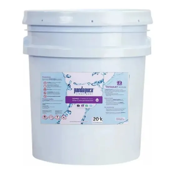 Cloro Triple Acción Alberca Pastillas 3 Pulgadas. 20 Kg  Blanco