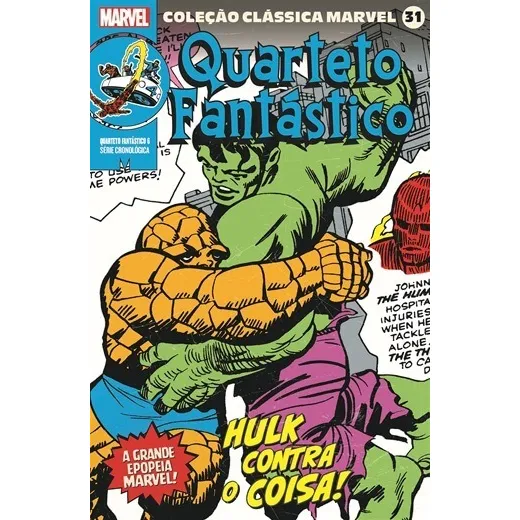 Coleção Clássica Marvel Vol.31 - Quarteto Fantástico Vol.06, de Lee, Stan. Editorial Panini Brasil LTDA, capa mole em português, 2022