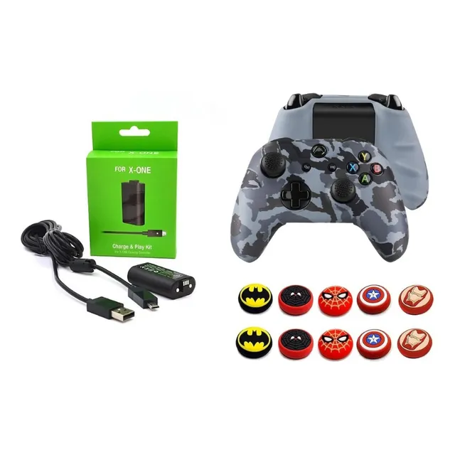 Kit Carga Y Juega One 'de Lujo' ( Forro Diseños+2 Grips Dise