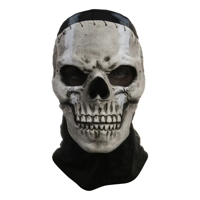 Látex Mask Call Of Duty Ghost Mw2 Crânio Realista Caveira Cor Cinza