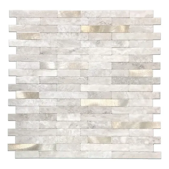 Mosaico Mercar Ray 29 X 29,5 Para Decoración Marmol Beige