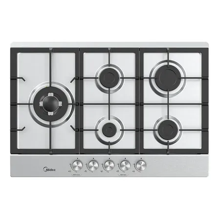 Cooktop CYB5B 5 Bocas a Gás Inox Grade de Ferro Fundido Midea Bivolt