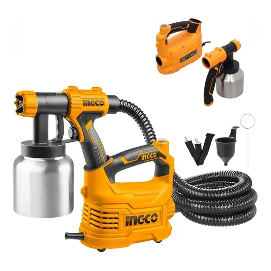 Pistola Pintar Ingco 550w Compresor Pintura Paint Zoom 800ml