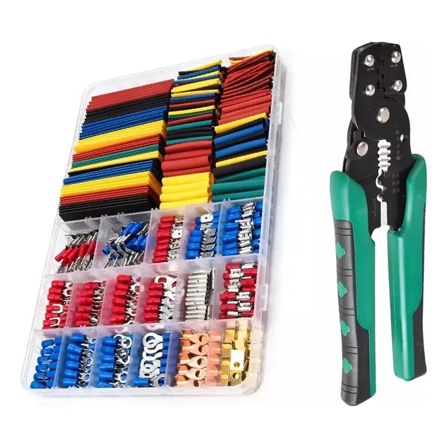 Crimpadora Y Stripper+ 678 Pcs Terminales De Cable Kit